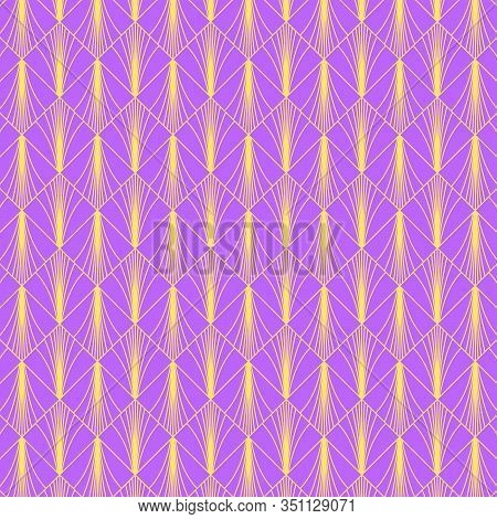 Art Deco Pattern, Vintage Wallpaper Pattern. Geometric Decorative Texture. Vintage Art Deco Vector D