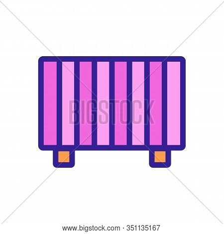 House Heater Icon Vector. Thin Line Sign. Isolated Contour Symbol Illustration