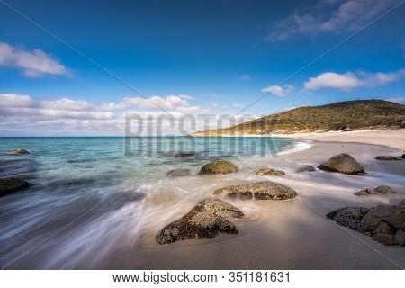 White Sands Of Bodri Beach In Corsica