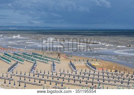 Termoli, Campobasso, Molise, Italy, And Its Beach At Summer