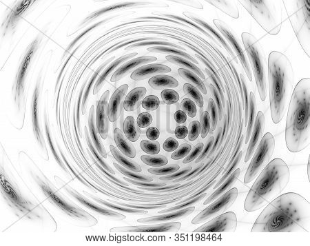 Black And White Multiverse Intensity Map, Computer Generated Abstract Inverted Fractal Effect