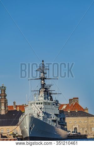 Copenhagen, Denmark - June 13, 2018: Hdms Peder Skram Frigate Fromroyal Danish Navy. It Was In Use U