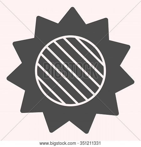 Solar Eclipse Glyph Icon. Full Lunar Spot On Sun In Skyscape. Astronomy Vector Design Concept, Solid