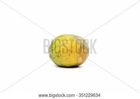 General Imperfect Orange Tangerine Skin On White Background With Clipping Paths