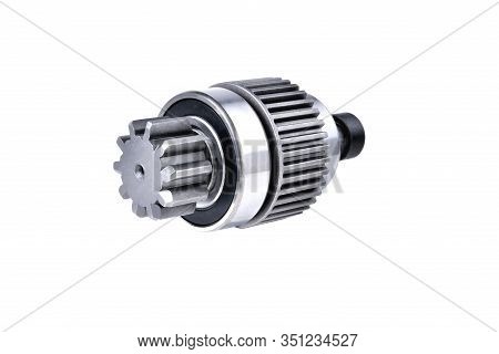 Bendix, Car Starter Detail Close-up Isolate On White Background