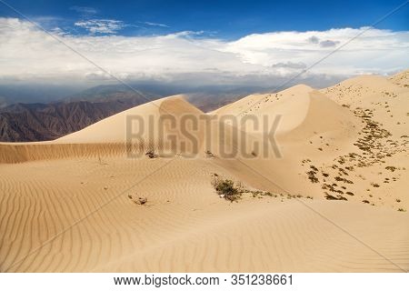 Cerro Blanco Sand Dune, The Highest Dunes On The World Located Near Nasca Or Nazca Town In Peru