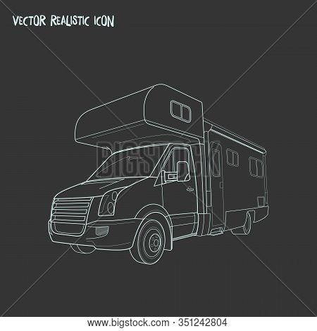 Campervan Icon Line Element. Illustration Of Campervan Icon Line Isolated On Clean Background For Yo