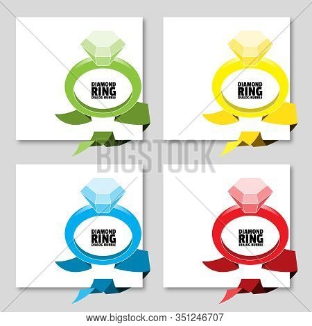Diamond Ring, Origami Speech Bubble. Origami Dialogue Banner For Your Message. Special Offer. Discou
