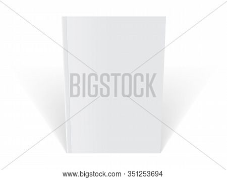 White Magazine On White Background Mock Up Vector