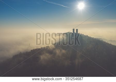 Aerial View Of Castle Checiny Near Kielce,poland