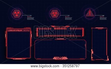 Sci-fi Concept Design. Futuristic Modern User Interface Elements, Hud Control Panel. High Tech Scree