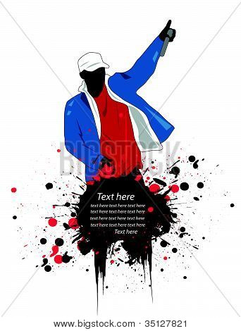 Rapper-Vektor-illustration