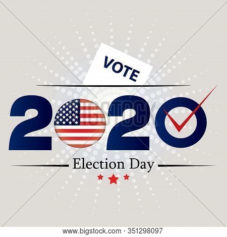 Election Day In United States. Presidental Election. 2020 - Vector