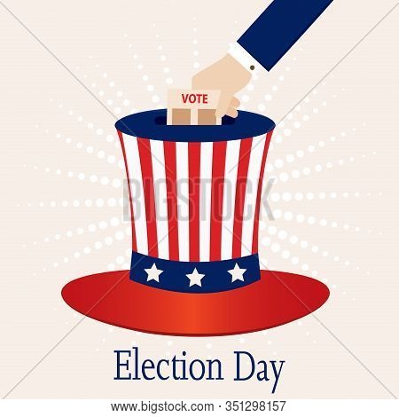 Election Day In United States. Presidental Election. 2020 - Vector