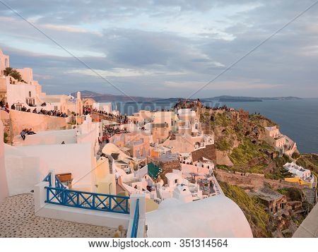 Sunset In Oia, Santorini, Greece