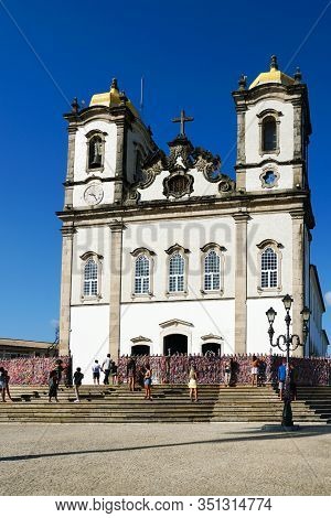Igreja De Nosso Senhor Do Bonfim, A Catholic Church Located In Salvador, Bahia In Brazil. Famous Tou