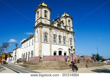 Igreja De Nosso Senhor Do Bonfim, A Catholic Church Located In Salvador, Bahia In Brazil. Famous Tou