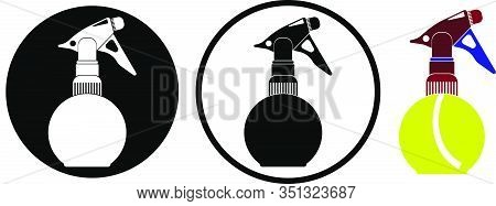 Set Business Logo Icon Shape, Water Sprayer Concept Logotype Template Design, Simple Logo Illustrati