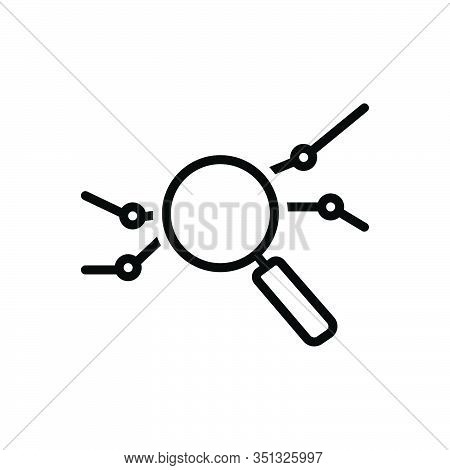 Black Line Icon For Analysis Explication Inquiry Investigation Reasoning Scrutiny Partition