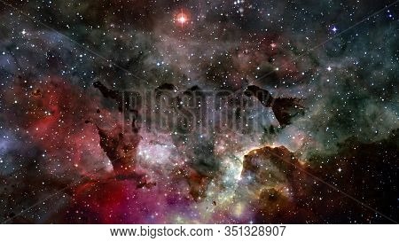 Pleiades In A Dark Night Sky. Elements Of This Image Furnished By Nasa.