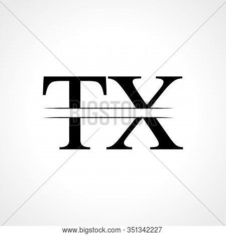 Initial Letter TX Logo Design Vector Template. Linked Typography TX Letter Logo Design