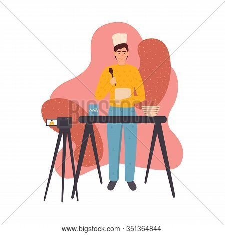 Bloggers Streaming Flat Vector Illustrations Set. Influencer Marketing. Streamers, Bloggers Cartoon 