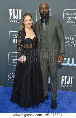 LOS ANGELES - JAN 12:  Mike Colter and Iva Colter arrives for the 25th Annual Critics' Choice Awards on January 12, 2020 in Santa Monica, CA