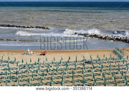 Termoli, Campobasso, Molise, Italy, And Its Beach At Summer
