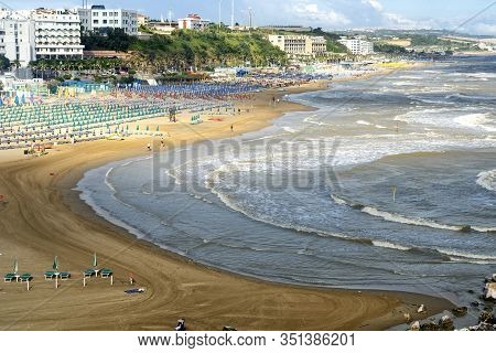 Termoli, Campobasso, Molise, Italy, And Its Beach At Summer