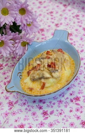 Ready-made Hungarian Dish - Fish Paprikash In A Slow Cooker - Food Photo