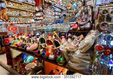 Istanbul, Turkey-january 25, 2020:  Egyptian Bazaar Or Spice Bazaar Turkish: Misir Carsisi In Eminon