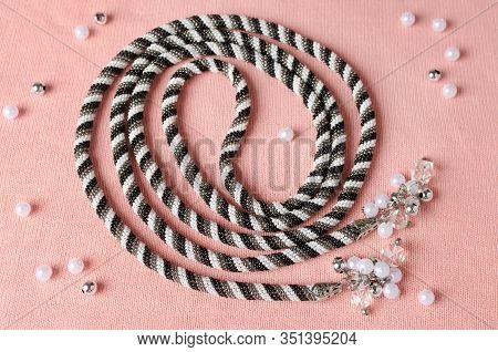 Lariat. Woven Transformer Harness Made Of Beads With Beautiful Clasps Or Tassels At The Ends. Home W