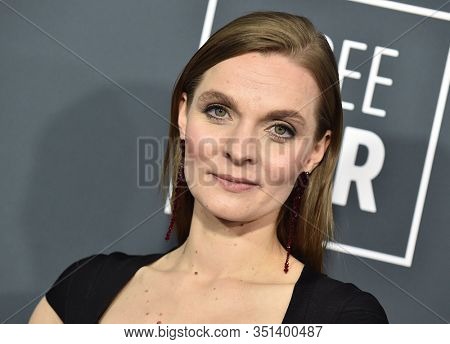 LOS ANGELES - JAN 12:  Hildur Guonadottir arrives for the 25th Annual Critics' Choice Awards on January 12, 2020 in Santa Monica, CA