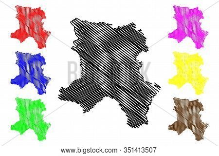 District Of Ferizaj (republic Of Kosovo And Metohija, Districts Of Kosovo, Republic Of Serbia) Map V