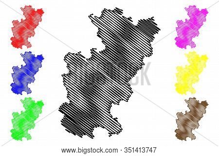 District Of Gjilan (republic Of Kosovo And Metohija, Districts Of Kosovo, Republic Of Serbia) Map Ve