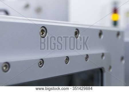 Part Of High Vacuum Chamber Device Industrial Equipment Of Research And Development Laboratory