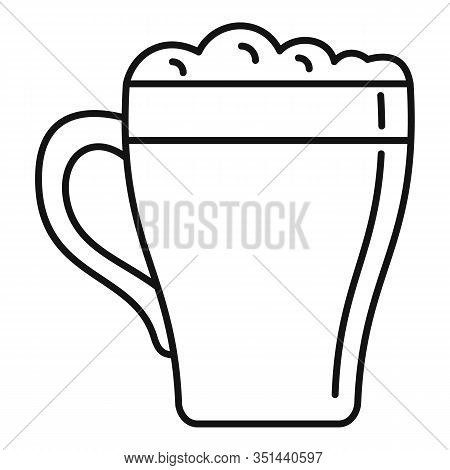 Kvass Glass Icon. Outline Kvass Glass Vector Icon For Web Design Isolated On White Background