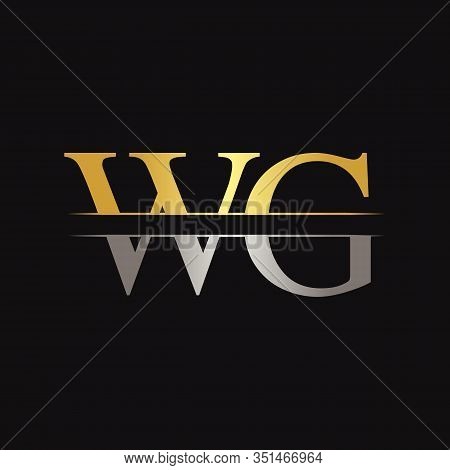 Initial WG Letter Linked Logo. Creative Letter WG Logo Design Vector Template