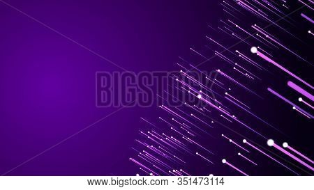 Abstract Futuristic Speed Background. Dynamic Flow Lines On Blue Background. 3d Rendering.