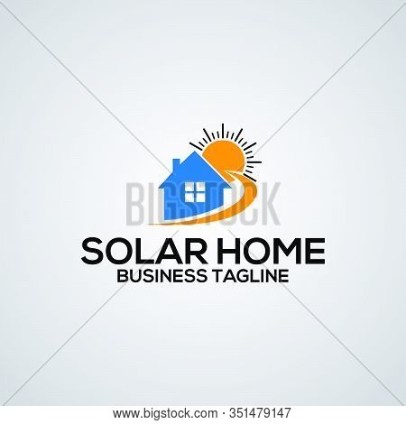 Solar Home Energy Logo Template.