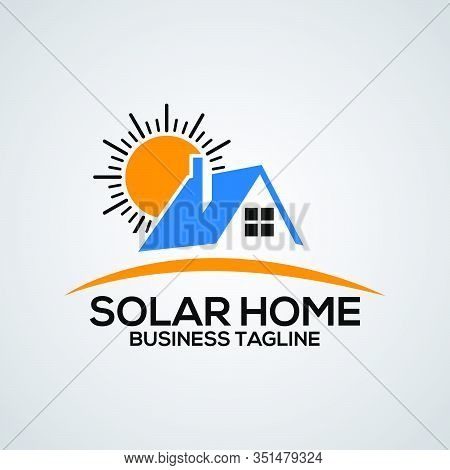 Solar Home Energy Logo Template.
