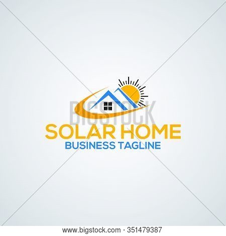 Solar Home Energy Logo Template.