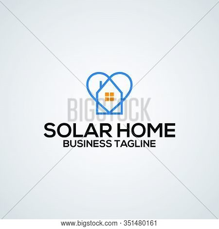 Solar Home Energy Logo Template.