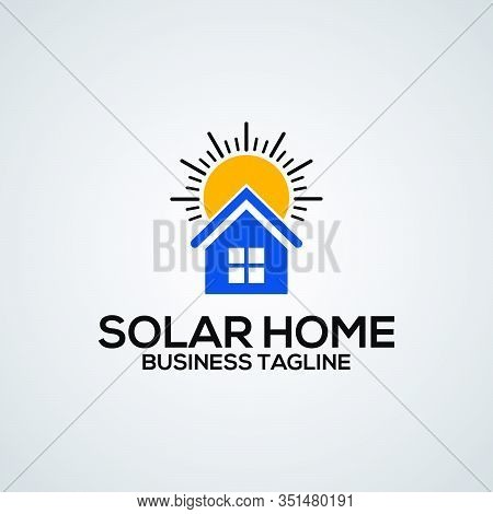Solar Home Energy Logo Template.