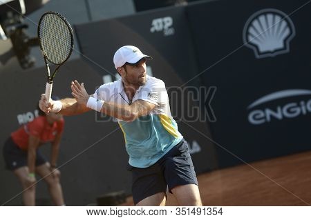 Rio De Janeiro, Rj, Brazil - February 17, 2020: Pablo Andujar (esp) Vs Fernando Verdasco (esp)  Duri