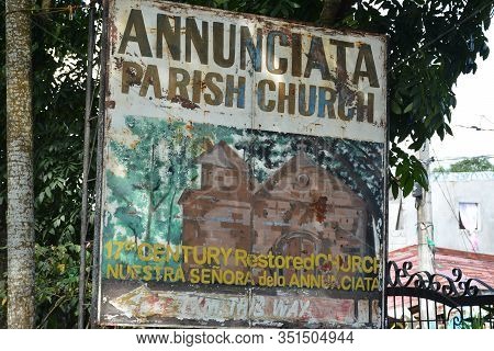 Antipolo, Ph - Nov. 30: Bosoboso Or Annunciata Parish Church Signage On November 30, 2019 In Antipol