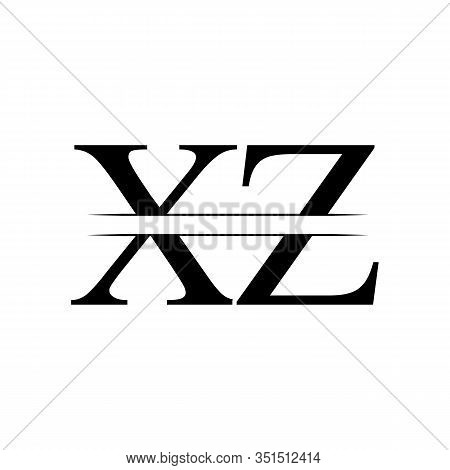 Creative Letter XZ Logo Vector With Gold and Silver Colors. Abstract Linked Letter XZ Logo Design