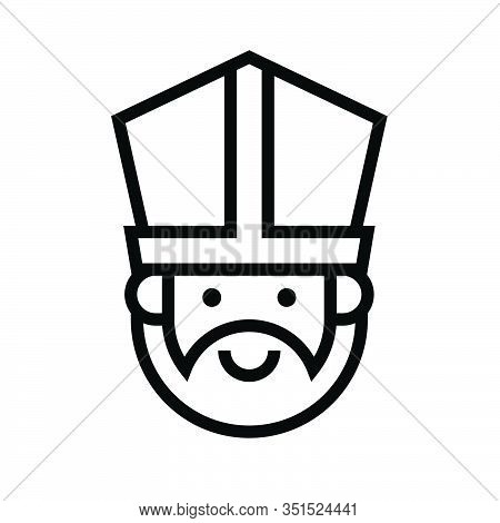 Priest Icon, Saint Patrick's Day Related Vector Illustration