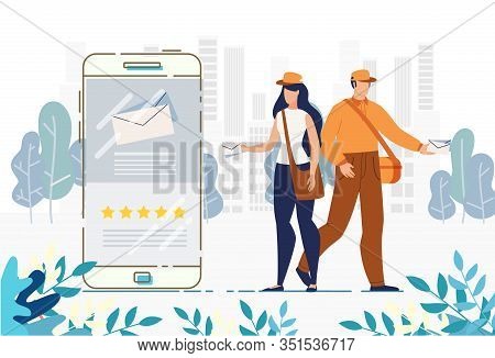 Post Delivery Mobile Service. Order And Tracking Mails Shipment Via Best Postal Application For Digi