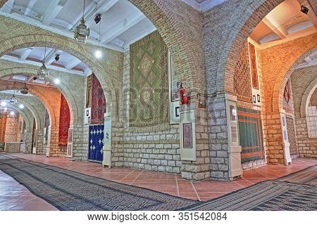 Kairouan, Tunisia - December 13, 2019: The Colorful Interior Of The Onat Museum, With An Exhibition 